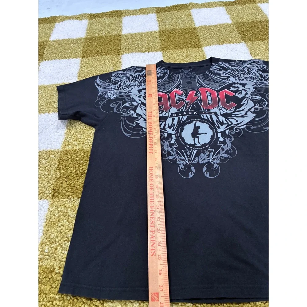 AC/DC Black Ice Graphic T-Shirt Chemistry Black Large 2008 Album Rock Tee - Picture 5 of 6